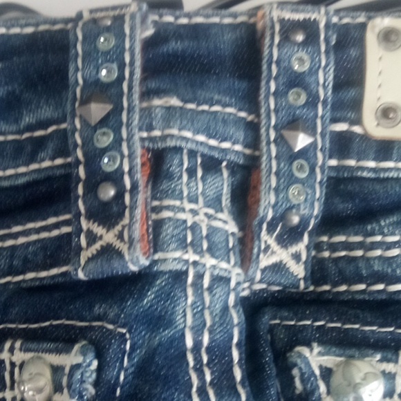 Rock Revival Women's 26 Straight Heather Embellished Studs Rhinestones NWOT - Picture 7 of 13